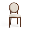 Jane Hug CLC-LWH-W Clarksville Dining Room Chairs - Double Cross Back Wood Seat Chairs, Set of 2, Linen White