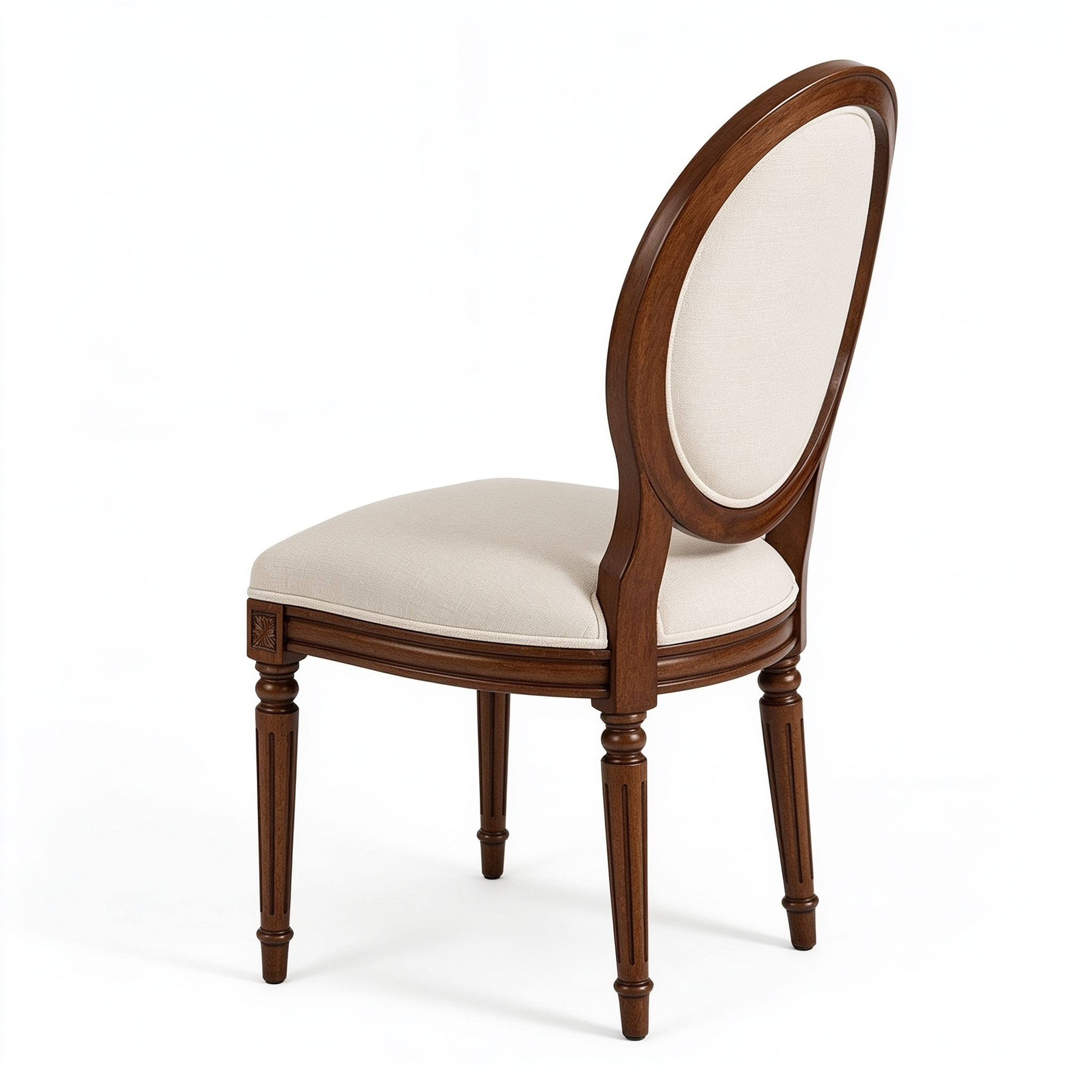 Jane Hug CLC-LWH-W Clarksville Dining Room Chairs - Double Cross Back Wood Seat Chairs, Set of 2, Linen White